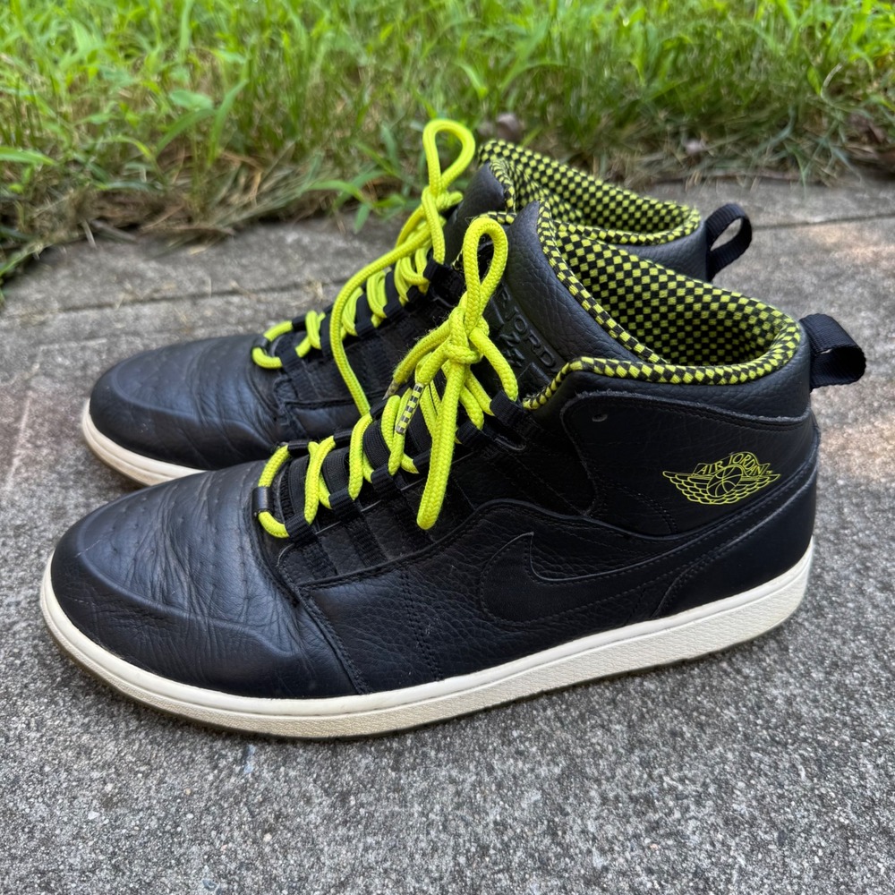 Jordan Air Jordan 1 Retro 94 Mens 13 Black Venom Green 631733-030 Sneakers